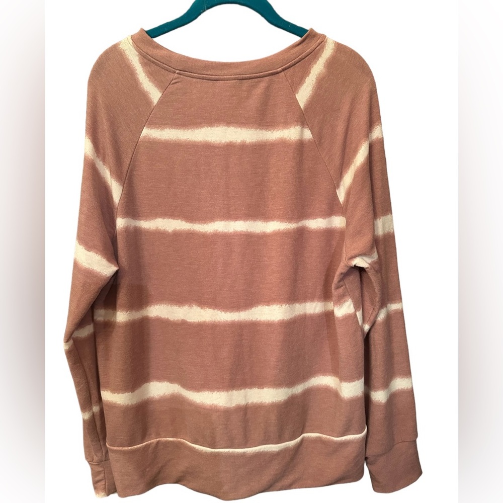 Kaleigh Marley Women’s Raglan Tie Dye Crew Neck Sweatshirt Size L Pink …‎ - Picture 5 of 9